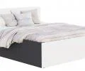 Manželská postel s úložným prostorem 180x200 PANAMA ŠEDÁ BÍLÁ