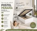 Postel PANAMA 90x200 se zdvižným roštem DUB BÍLÁ