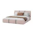 Čalouněná postel PLATINUM růžová bílá 180x200 Trinity s kovovým roštem