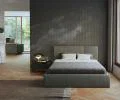 Čalouněná postel 140x200 cm VIP se zdvižným roštem ŠEDÁ
