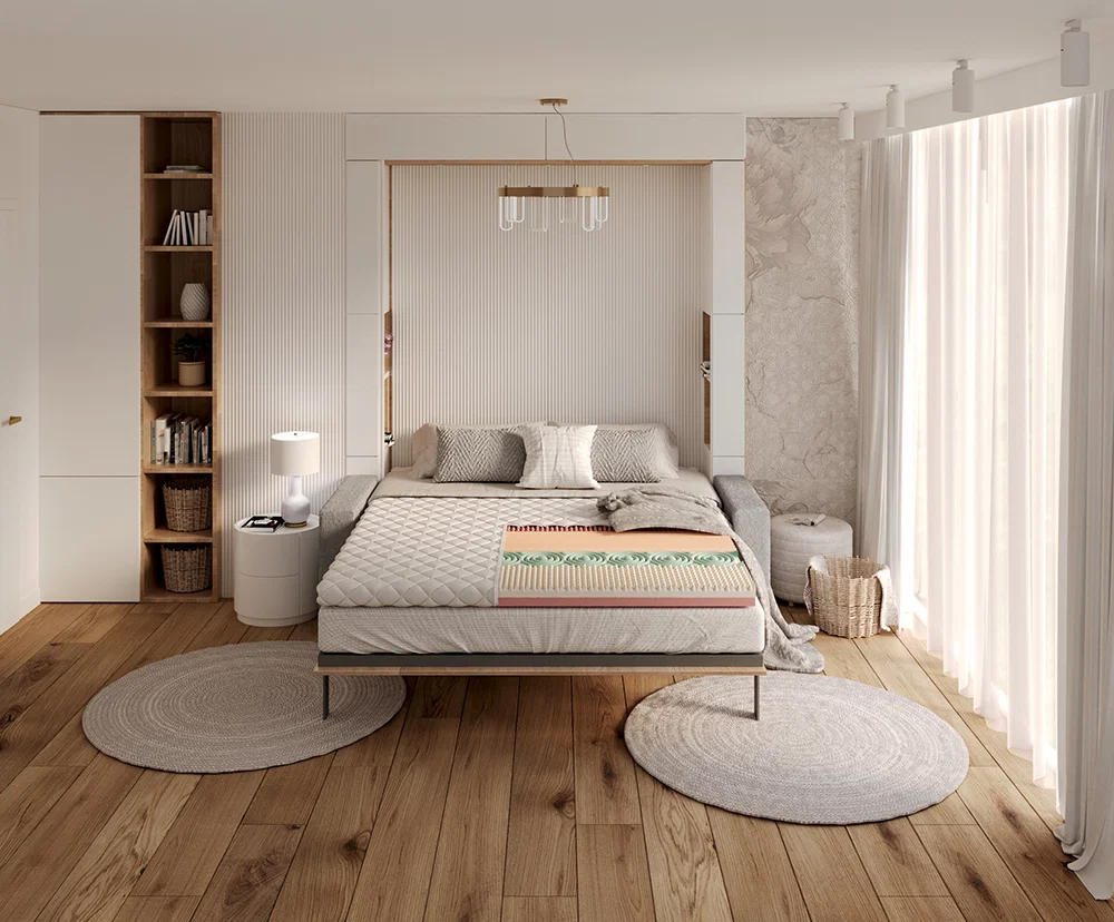 Přistýlka z profilované 7zónové pěny HR H30  a paméťová pěna VISCO 180x200cm 6cm