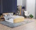 Manželská postel PANAMA KLASIK 160x200 + rošt BÍLÁ-DUB