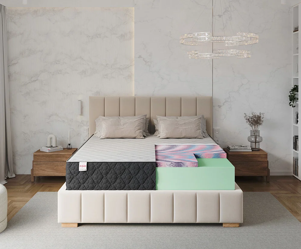 Pěnová matrace MERIDO 160x200 cm HR pěna Silver Care potah 30 cm