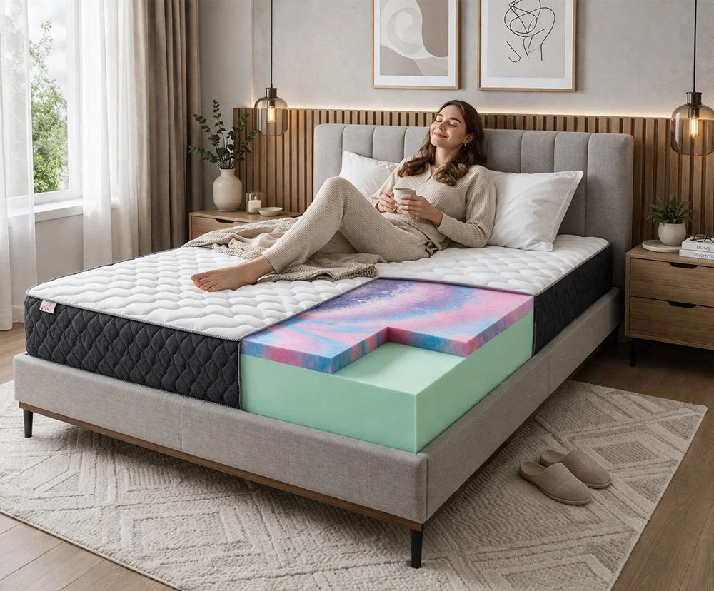 Pěnová matrace MERIDO 160x200 cm HR pěna Silver Care potah 30 cm