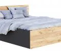 Postel PANAMA 120x200 se zvedacím dřevěným roštem ŠEDÁ DUB