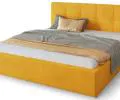 Čalouněná postel 140x200 cm VEGAS PARIS ŽLUTÁ
