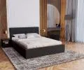 Postel s úložným prostorem 120x200 cm VEGAS VELUR ČERNÁ