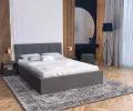 Postel s úložným prostorem 120x200 cm VEGAS VELUR GRAFIT