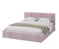 Čalouněná postel 90x200 cm EMMA Růžová s roštem