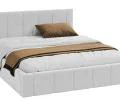 Čalouněná postel 140x200 cm EMMA Bílá s roštem