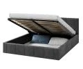 Čalouněná postel 160x200 cm EMMA Grafit s roštem