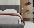 Čalouněná postel 180x200 cm EMMA Grafit s roštem