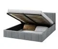 Čalouněná postel 180x200 cm EMMA Šedá s roštem