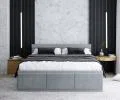Manželská postel PANAMA T 120x200 se zvedacím kovovým roštem ŠEDÁ SVĚTLE ŠEDÁ