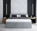 Manželská postel PANAMA T 140x200 se zvedacím kovovým roštem ŠEDÁ SVĚTLE ŠEDÁ