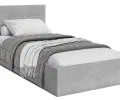 Čalouněná postel RINO 90x200 cm s kovovým roštem šedá