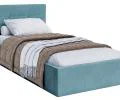 Čalouněná postel RINO 90x200 cm s kovovým roštem tyrkysová