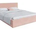 Čalouněná postel RINO 140x200 cm s kovovým roštem světle růžová