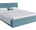 Čalouněná postel RINO 140x200 cm s kovovým roštem tyrkysová