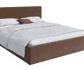 Čalouněná postel RINO 160x200 cm s kovovým roštem hnědá