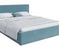 Čalouněná postel RINO 160x200 cm s kovovým roštem tyrkysová