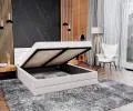 Luxusní postel TOPAZ trinity 90x200 s kovovým roštem BÍLÁ