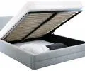 Luxusní postel TOPAZ trinity 90x200 s kovovým roštem ŠEDÁ