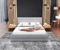 Luxusní postel TOPAZ trinity 90x200 s kovovým roštem ŠEDÁ