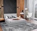 Luxusní postel TOPAZ trinity 90x200 s kovovým roštem ŠEDÁ