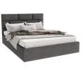 Čalouněná postel PASADENA 140x200 s kovovým roštem GRAFIT