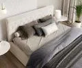 Čalouněná postel CHICAGO TRINITY 120x200 s kovovým zdvižným roštem BÍLÁ