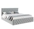 Čalouněná postel CHICAGO TRINITY 140x200 s kovovým zdvižným roštem SVĚTLE ŠEDÁ