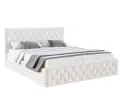 Čalouněná postel CHICAGO TRINITY 160x200 s kovovým zdvižným roštem BÍLÁ
