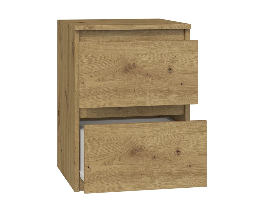 Noční stolek MALWA M2 se 2 zásuvkami DUB ARTISAN