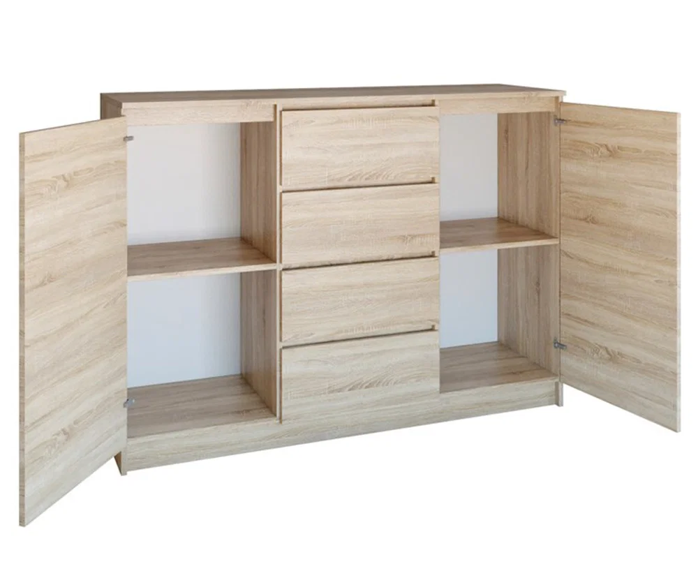 Komoda LUMIN 2+4 120cm DUB SONOMA matná