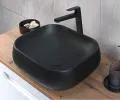 Keramické umyvadlo NIKA, černá, 45 cm