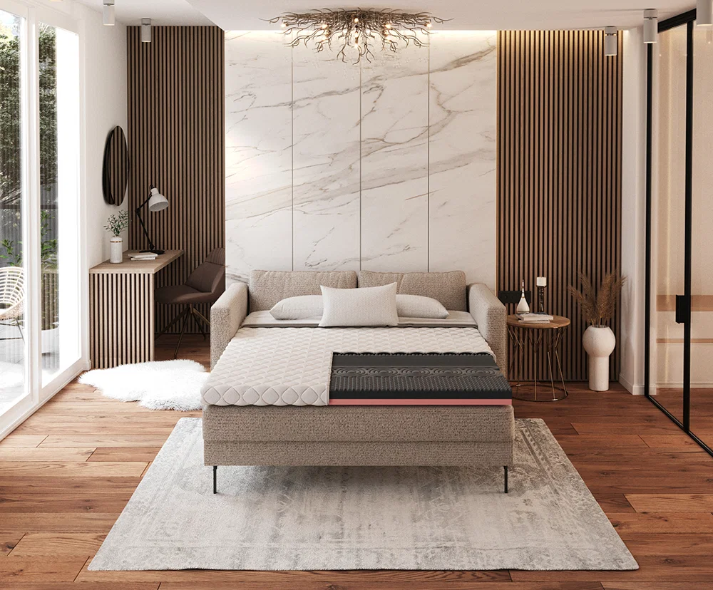 Přistýlka z profilované 7zónové pěny HR H30 BLACK a VISCO pěny 140x200 cm 7cm