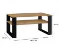Moderní konferenční stolek 1P dub artisan/černý