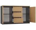 Komoda COSTA 1D3S/2D3S 200cm antracit/dub artisan