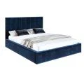 Čalouněná postel COLORADO 180x200 s kovovým zdvižným roštem TMAVĚ MODRÁ PARIS