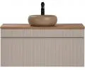 Set koupelnová skříňka pod umyvadlo ICONIC CASHMERE 100cm s deskou a umyvadlem