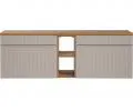 Set koupelnových skříněk pod umyvadlo ICONIC CASHMERE 140cm s regálem a deskou