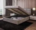 Čalouněná postel APOLLO 180x200 Šedá Trinity s úložným prostorem kovový rošt