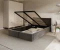 Čalouněná postel FRESIA 120x200 s kovovým zdvižným roštem GRAFIT TRINITY