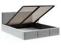 Čalouněná postel FRESIA 180x200 s kovovým zdvižným roštem ŠEDÁ TRINITY