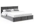 Čalouněná postel FRESIA 180x200 s kovovým zdvižným roštem GRAFIT TRINITY
