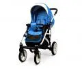 Kočárek 2v1 BabyLux White Lux Ocean Blue