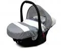 Kočárek 3v1 BabyLux White Lux Silver