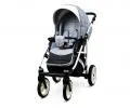 Kočárek 3v1 BabyLux White Lux Silver