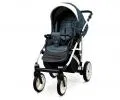 Kočárek 3v1 BabyLux White Lux Dark Grey